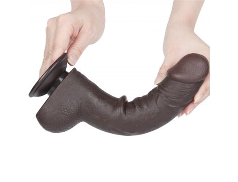 9.5'' Sliding Skin Dual Layer Dong Black - 6