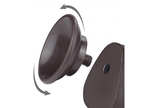 9.5'' Sliding Skin Dual Layer Dong Black - 9