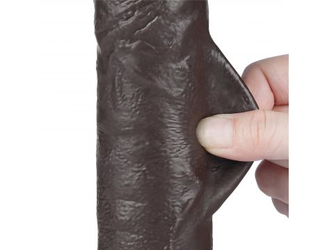9.5'' Sliding Skin Dual Layer Dong Black - 8