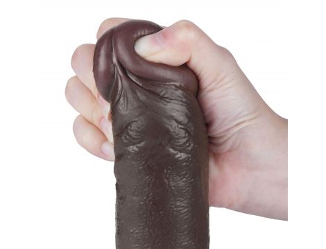 9.5'' Sliding Skin Dual Layer Dong Black - 10