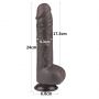 9.5'' Sliding Skin Dual Layer Dong Black - 3