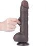 9.5'' Sliding Skin Dual Layer Dong Black - 6