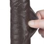 9.5'' Sliding Skin Dual Layer Dong Black - 9