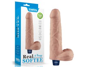 Realistyczne dildo wibrujące Lovetoy Real Softee 23 cm cieliste USB