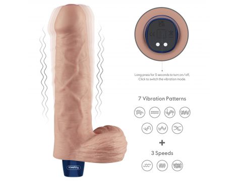Realistyczne dildo wibrujące Lovetoy Real Softee 23 cm cieliste USB - 2