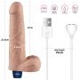 Realistyczne dildo wibrujące Lovetoy Real Softee 23 cm cieliste USB - 4