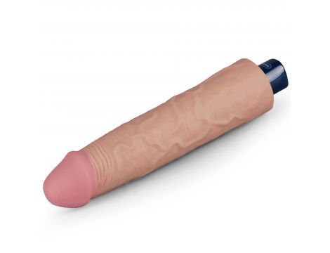 9.5" REAL SOFTEE Rechargeable TPE Vibrating Dildo(Flesh) - 12