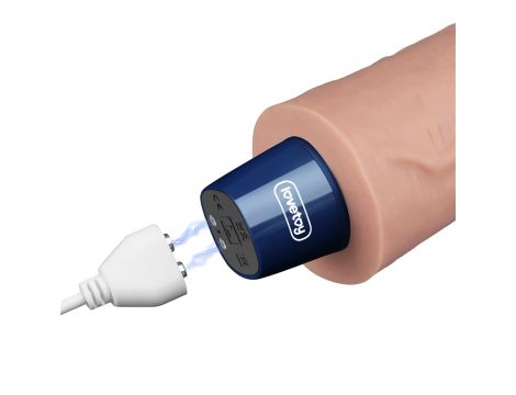 9.5" REAL SOFTEE Rechargeable TPE Vibrating Dildo(Flesh) - 13