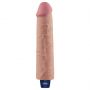 9.5" REAL SOFTEE Rechargeable TPE Vibrating Dildo(Flesh) - 4