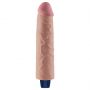 9.5" REAL SOFTEE Rechargeable TPE Vibrating Dildo(Flesh) - 7
