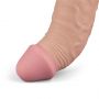 9.5" REAL SOFTEE Rechargeable TPE Vibrating Dildo(Flesh) - 9