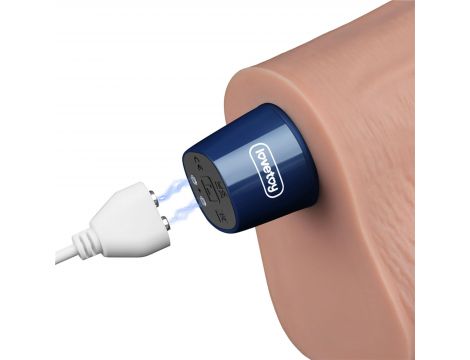 10" REAL SOFTEE Rechargeable TPE Vibrating Dildo(Flesh) - 10