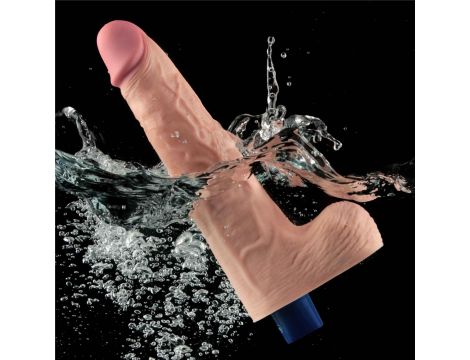 10" REAL SOFTEE Rechargeable TPE Vibrating Dildo(Flesh) - 13