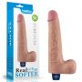 10" REAL SOFTEE Rechargeable TPE Vibrating Dildo(Flesh) - 2