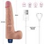 10" REAL SOFTEE Rechargeable TPE Vibrating Dildo(Flesh) - 3