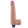 10" REAL SOFTEE Rechargeable TPE Vibrating Dildo(Flesh) - 4