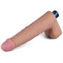 10" REAL SOFTEE Rechargeable TPE Vibrating Dildo(Flesh) - 7