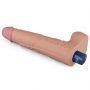 10" REAL SOFTEE Rechargeable TPE Vibrating Dildo(Flesh) - 8