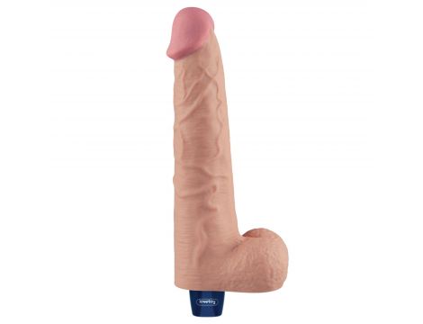 Dildo realistyczne wibrujące Lovetoy Softee TPE cieliste USB 26,5 cm - 3