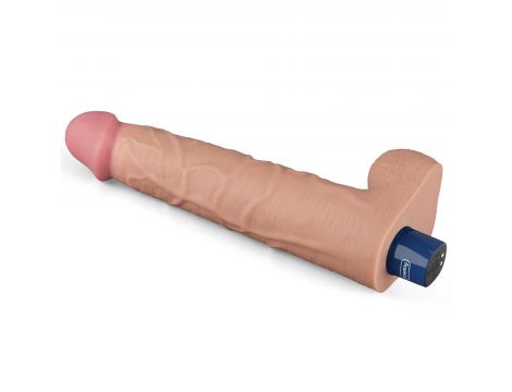 Dildo realistyczne wibrujące Lovetoy Softee TPE cieliste USB 26,5 cm - 7