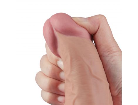 Dildo realistyczne wibrujące Lovetoy Softee TPE cieliste USB 26,5 cm - 9