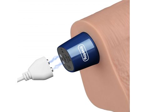 Dildo realistyczne wibrujące Lovetoy Softee TPE cieliste USB 26,5 cm - 15