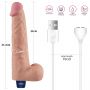 Dildo realistyczne wibrujące Lovetoy Softee TPE cieliste USB 26,5 cm - 2