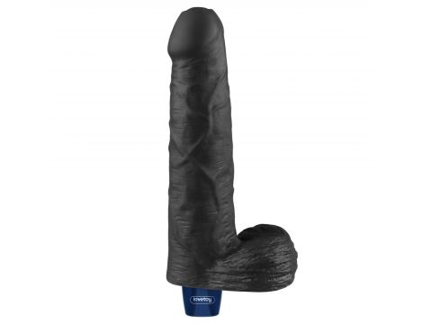 Realistyczne dildo wibrujące Lovetoy Real Softee czarne USB 23 cm - 5