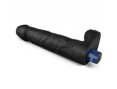 Realistyczne dildo wibrujące Lovetoy Real Softee czarne USB 23 cm - 7