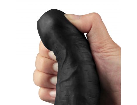 Realistyczne dildo wibrujące Lovetoy Real Softee czarne USB 23 cm - 14