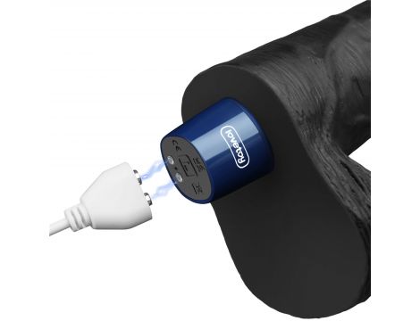 Realistyczne dildo wibrujące Lovetoy Real Softee czarne USB 23 cm - 12