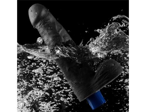 Realistyczne dildo wibrujące Lovetoy Real Softee czarne USB 23 cm - 13