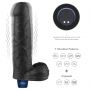 Realistyczne dildo wibrujące Lovetoy Real Softee czarne USB 23 cm - 4