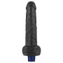 Realistyczne dildo wibrujące Lovetoy Real Softee czarne USB 23 cm - 7