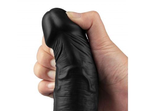 Realistyczne dildo wibrujące Lovetoy Softee czarne USB 24 cm - 10
