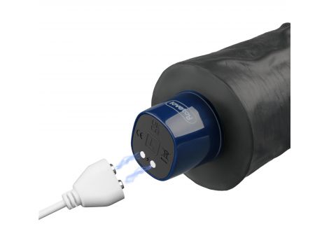 Realistyczne dildo wibrujące Lovetoy Softee czarne USB 24 cm - 11