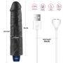 Realistyczne dildo wibrujące Lovetoy Softee czarne USB 24 cm - 3