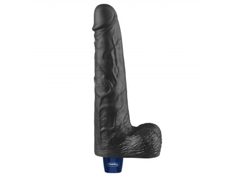 Dildo realistyczne wibrujące Lovetoy Real Softee czarne USB 25cm - 5