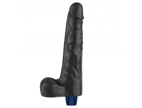 Dildo realistyczne wibrujące Lovetoy Real Softee czarne USB 25cm - 8
