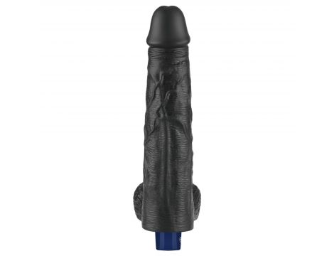 Dildo realistyczne wibrujące Lovetoy Real Softee czarne USB 25cm - 4