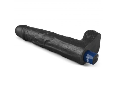 Dildo realistyczne wibrujące Lovetoy Real Softee czarne USB 25cm - 7