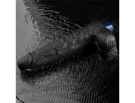 Dildo realistyczne wibrujące Lovetoy Real Softee czarne USB 25cm - 12