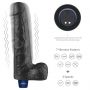 Dildo realistyczne wibrujące Lovetoy Real Softee czarne USB 25cm - 3