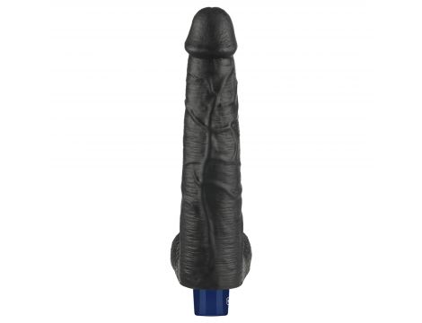 Dildo wibrujące realistyczne Lovetoy TPE czarne 27cm ładowane - 5