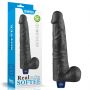 Dildo wibrujące realistyczne Lovetoy TPE czarne 27cm ładowane - 5