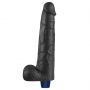 Dildo wibrujące realistyczne Lovetoy TPE czarne 27cm ładowane - 16