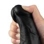 Dildo wibrujące realistyczne Lovetoy TPE czarne 27cm ładowane - 10