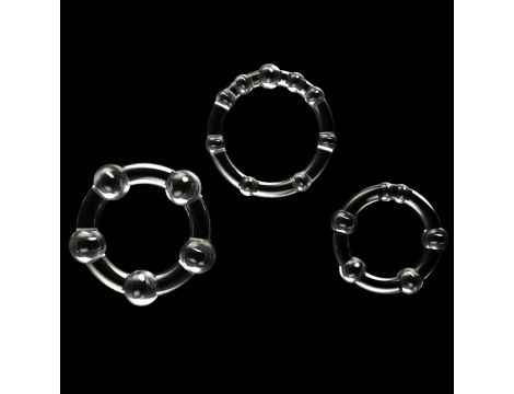 Power Plus Triple Beaded Ring Set - 8