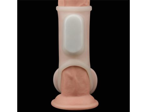 Pierścień wibrujący Lovetoy z mankietem na mosznę TPE - 5