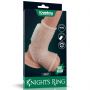 Wibrujący pierścień erekcyjny Lovetoy z rękawem mosznowym biały 13 cm - 8
